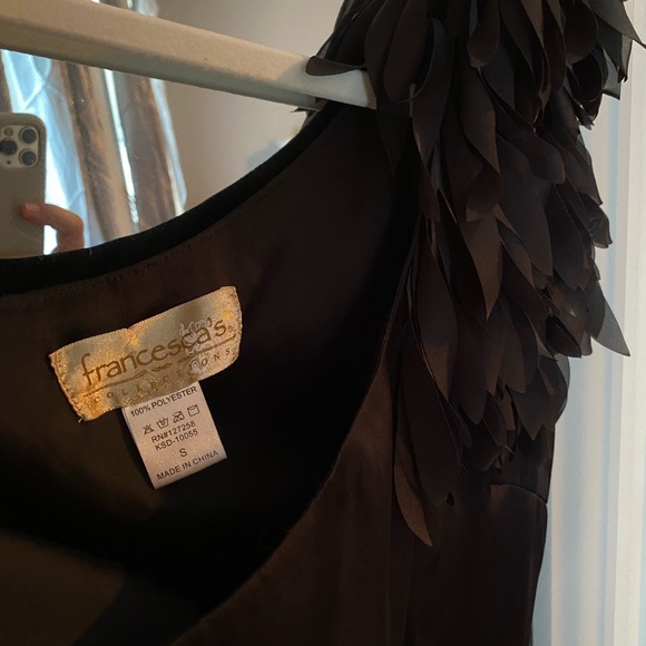 Black One Shoulder Ruffle Francesca’s Dress - Picture 2 of 2